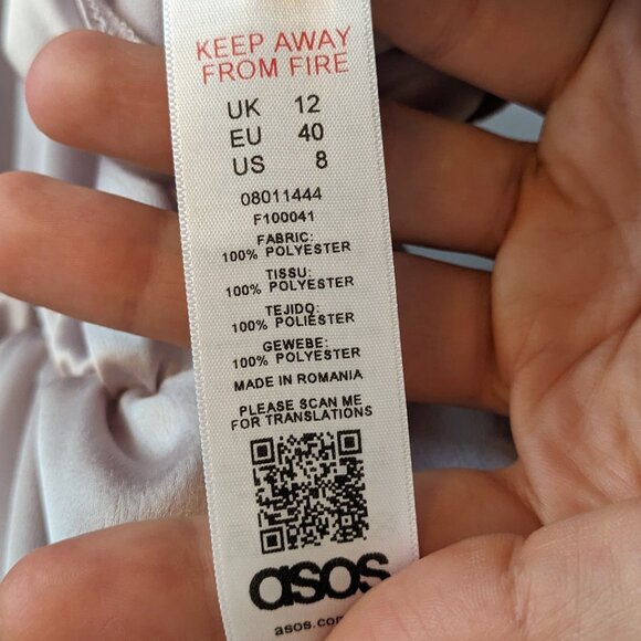 NWT Asos Halter Neck Icy Purple Satin Blouse Size US 8 - Picture 8 of 11